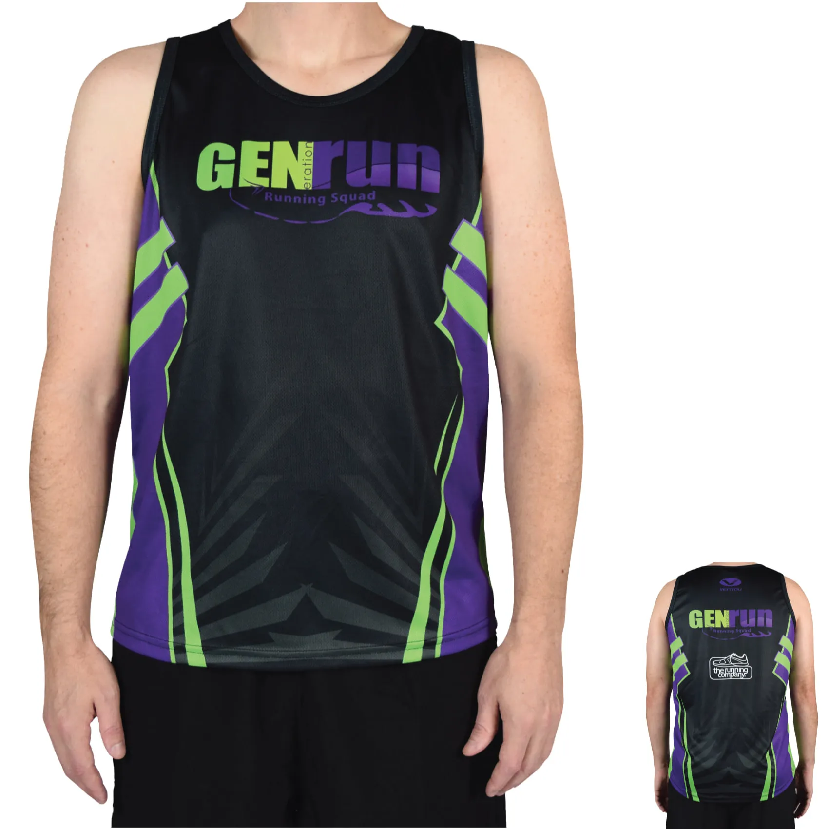 Custom running apparel designed for clubs, teams and events in Australia