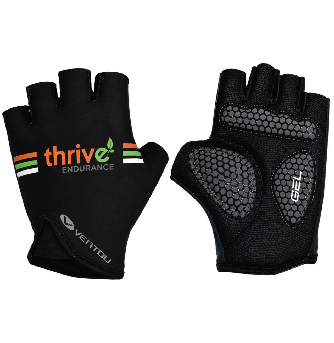 Custom Pro Road Cycling Gloves - Gel Padded Fingerless Bike Gloves
