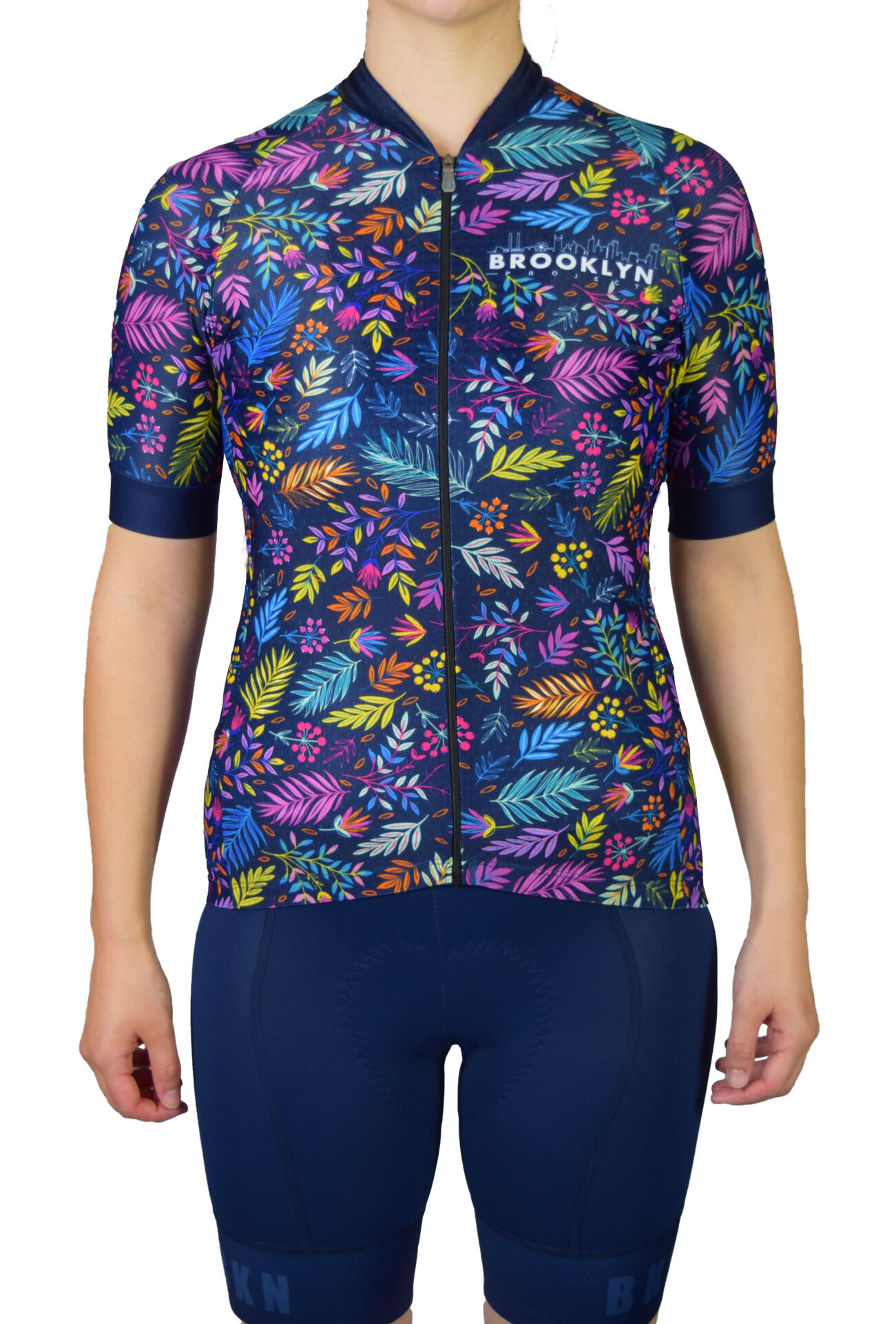 BKN Floral Front Leafy Navy