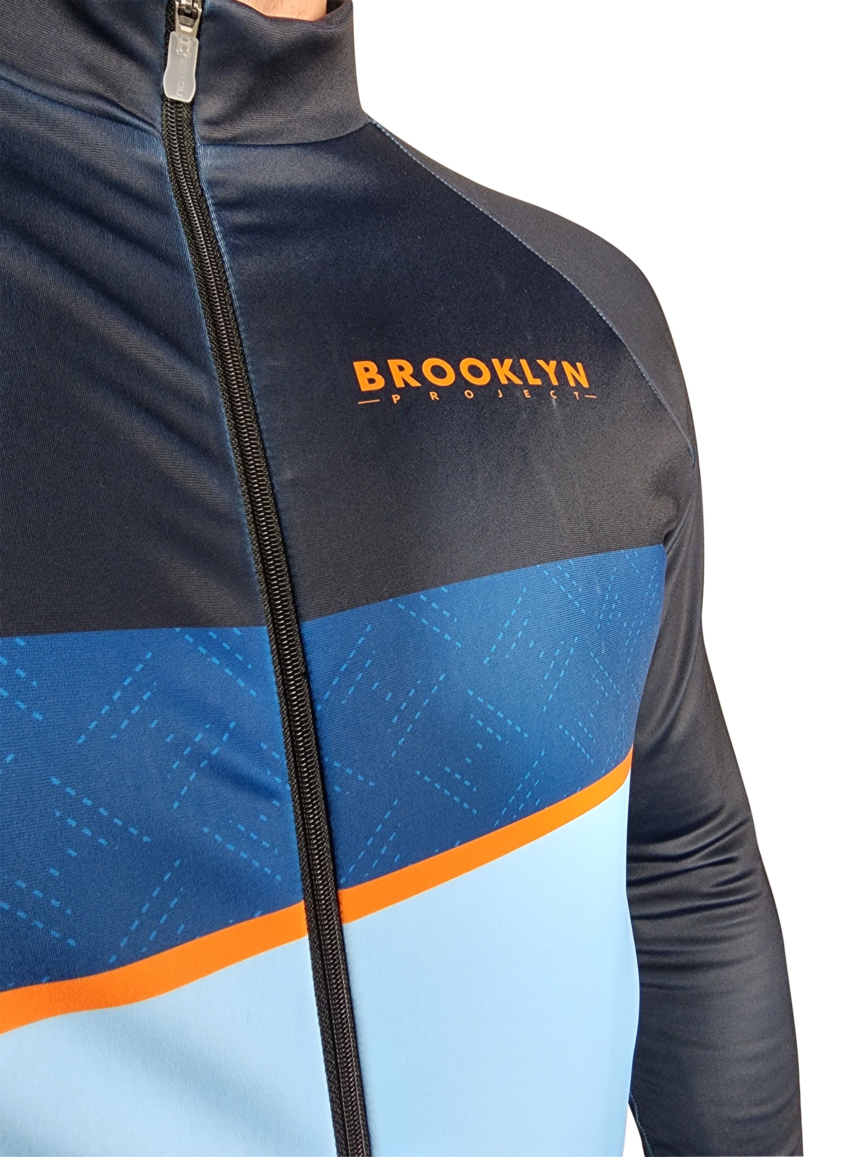 BKN Blue Thermal Jacket FRONT detail