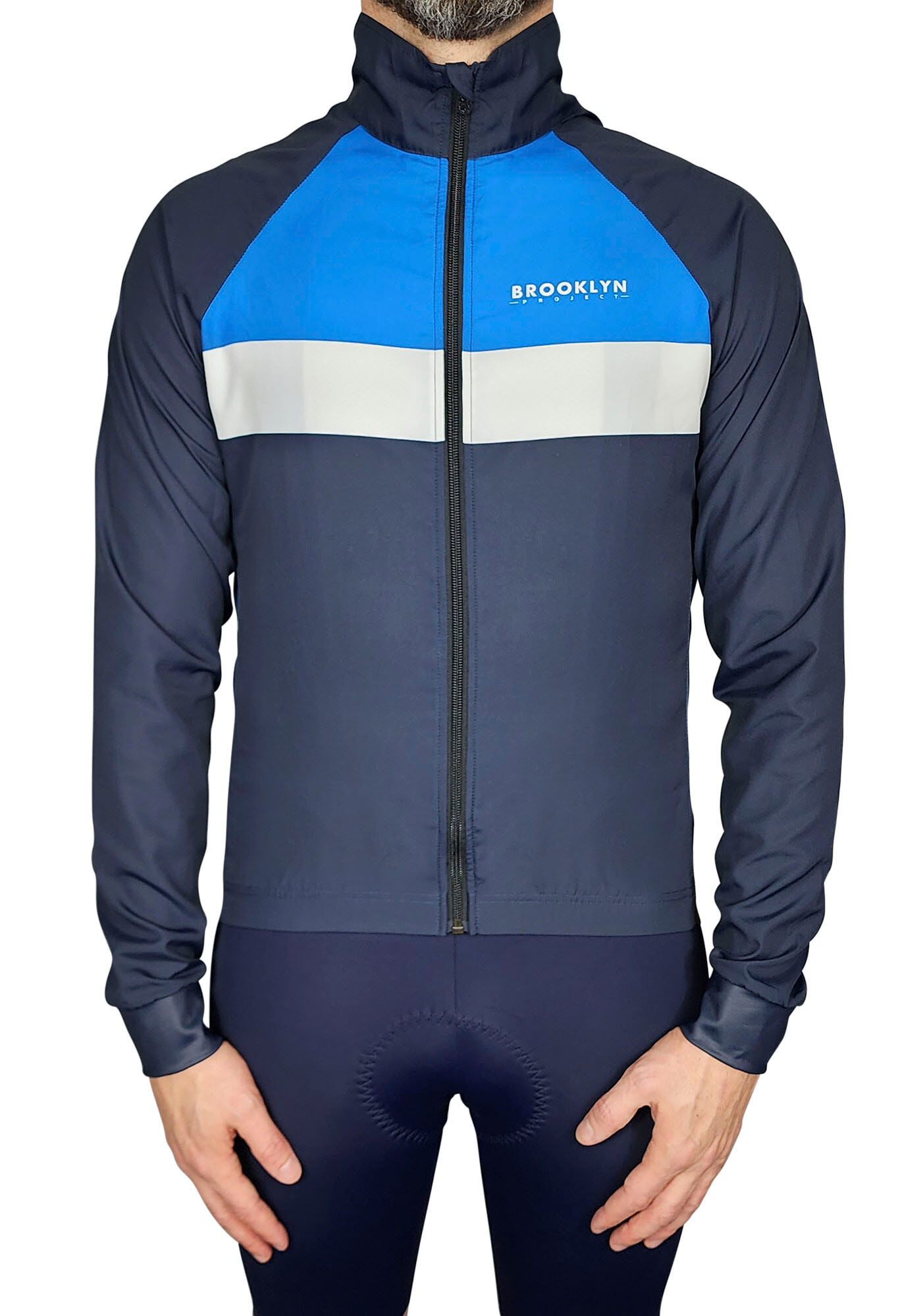 BKN Mens Navy and Blue Jacket Front