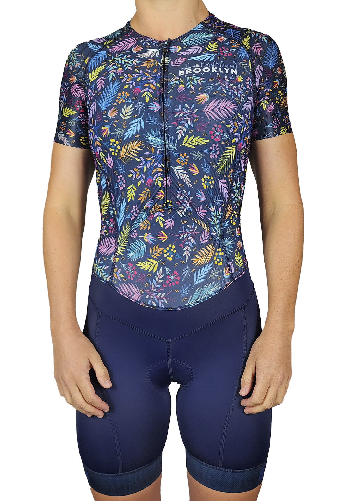 Next Generation Open Front Tri Suit Womens Navy Floral